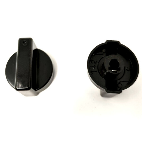 Manopola nera piano - 35, mm.